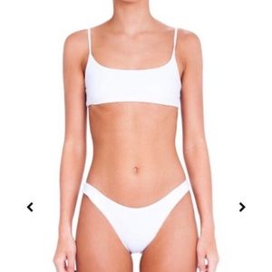 Bamba Swim pure white bikini fury top bond bottoms